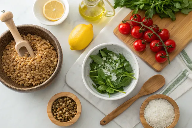 Charlie Bird farro salad ingredients"