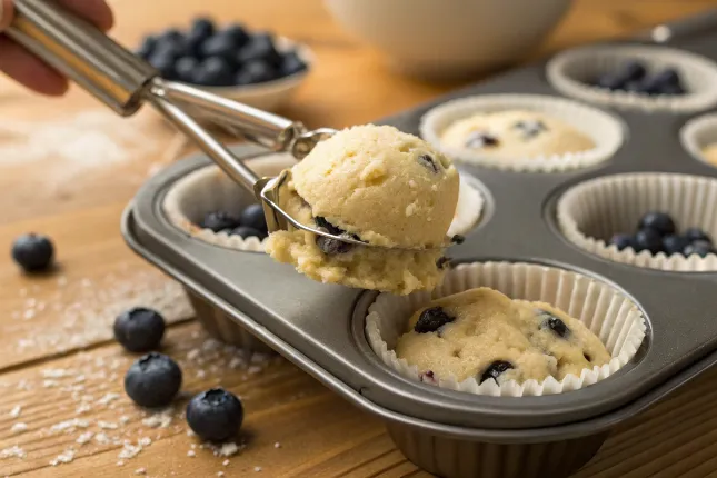 "Ritz Carlton blueberry muffins cooking action"