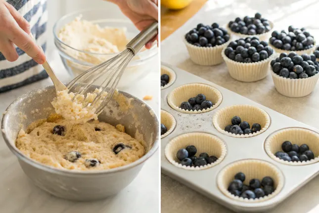 "Ritz Carlton blueberry muffins cooking process"