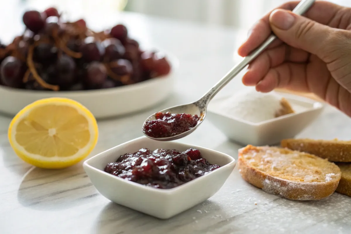 "Jam grapes taste testing"