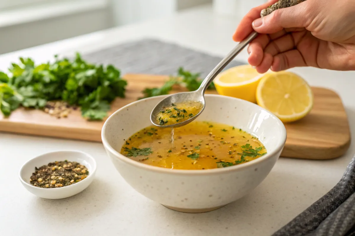 Chicken bone broth taste testing