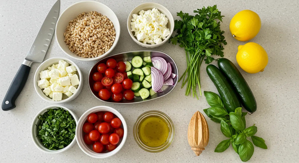 Ina Garten Farro Salad ingredients